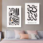 Sable Alignments Circles Modern Abstract Photograph Geometrical Canvas Print 2 Piece Set Painting for Room Flourish