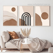 Wandering Attaints Spots Abstract Geometric 3 Multi Panel Wall Hanging Set Artwork Image Modern Canvas Print for Room Finery