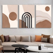 Wandering Attaints Lines Geometric Modern 3 Piece Abstract Painting Pic Canvas Print for Room Wall Flourish