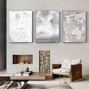 Curved Splashes Contemporary Abstract 3 Piece Set Canvas Print Photograph for Room Wall Art Outfit