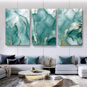 Tarnish Texture Marbles Lines Abstract Cheap 3 Multi Panel Modern Wall Art Photograph Canvas Print for Room Garniture
