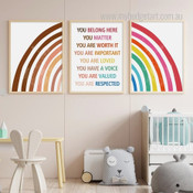 You Have A Voice Watercolor Quotes Set Picture 3 Multi Panel Nursery Canvas Print Artwork Set for Wall Hanging Trimming