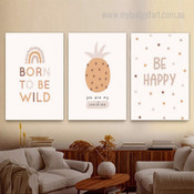 Born To Be Wild Nursery 3 Piece Scandinavian Quotes Art Sets Pic Canvas Print For Room Wall Disposition