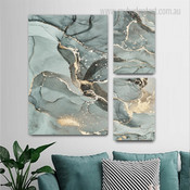 Speckles Marble Pattern Abstract Rolled Photograph 3 Piece Set Modern Canvas Print for Room Wall Artwork Outfit
