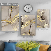 Stigma Marble Pattern Modern Photograph Abstract 3 Piece Set Canvas Print Wall Hanging Artwork Assortment