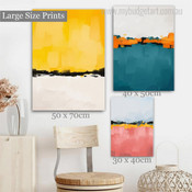 Rectangular Calico Stigmas Modern Cheap Wrapped Rolled 3 Multi Panel Wall Art Photograph Abstract Canvas Print for Room Arrangement