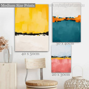 Rectangular Calico Stigmas Spots Abstract 3 Panel Set Modern Painting Photograph Canvas Stretched Print Home Wall Adornment