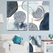 Rambling Lines Abstract Scandinavian Geometric Shapes Artwork Picture 3 Panel Set Canvas for Room Wall Decoration