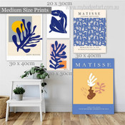 Matisse The Cut Outs Minimalist Abstract Vintage Framed Artwork Image 5 Piece Canvas Print for Home Decoration