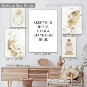 Standards High Scandinavian Quotes 5 Multi Panel Painting Set Photograph Abstract Print on Canvas for Wall Hanging Molding