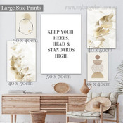 Standards High Spots Abstract Scandinavian Stretched Photograph Quotes 5 Piece Set Canvas Print for Room Wall Art Ornament