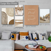 Desert Landscape Abstract Boho Minimalist Canvas Artwork Photo 5 Piece Wall Art Set for Room Adornment