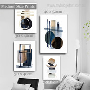 Watercolor Smudges Modern Abstract Artwork Image 4 Piece Wall Art for Room Wall Ornament