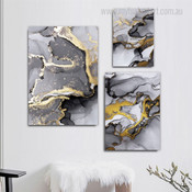 Fluid Marble Design Nordic Abstract Framed Artwork Image 3 Piece Canvas Print for Bedroom Art Décor