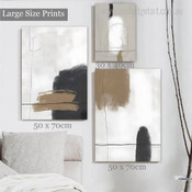 Brush Effects Abstract Modern Artwork Image 3 Piece Wall Art for Room Wall Ornament