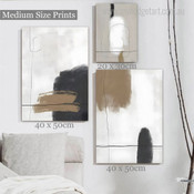 Brush Effects Abstract Modern Artwork Picture 3 Piece Canvas Art for Room Wall Adorn