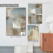 Colorific Discoloration Vintage Abstract Stretched Canvas Print 3 Piece Set Photograph for Room Wall Art Equipment