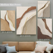 Convoluted Mackles Abstract Scandinavian Stretched Photograph 4 Piece Set Canvas Print for Room Wall Art Assortment