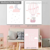 Pretty Stars Cute Animal Nursery Kids Modern Artwork Image 3 Piece Wall Art for Room Wall Garniture