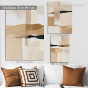 Curved Blemishes Spots Minimalist 3 Multi Panel Abstract Scandinavian Painting Set Photograph Rolled Canvas Print for Room Wall Garnish