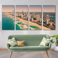 4 Piece Framed Canvas Wall Art Prints Set