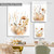 Wild Blossoms Leaflets Leaves Minimalist 3 Piece Floral Set Scandinavian Rolled Painting Photograph Print on Canvas Home Wall Ornament