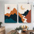 Calico Hills Way Geometric Scandinavian Photograph Abstract 2 Piece Canvas Print Set for Room Wall Art Decoration