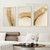 Golden Taint Marble Minimalist Abstract Pattern Modern Art Picture 3 Piece Set Canvas Print for Room Wall Illumination
