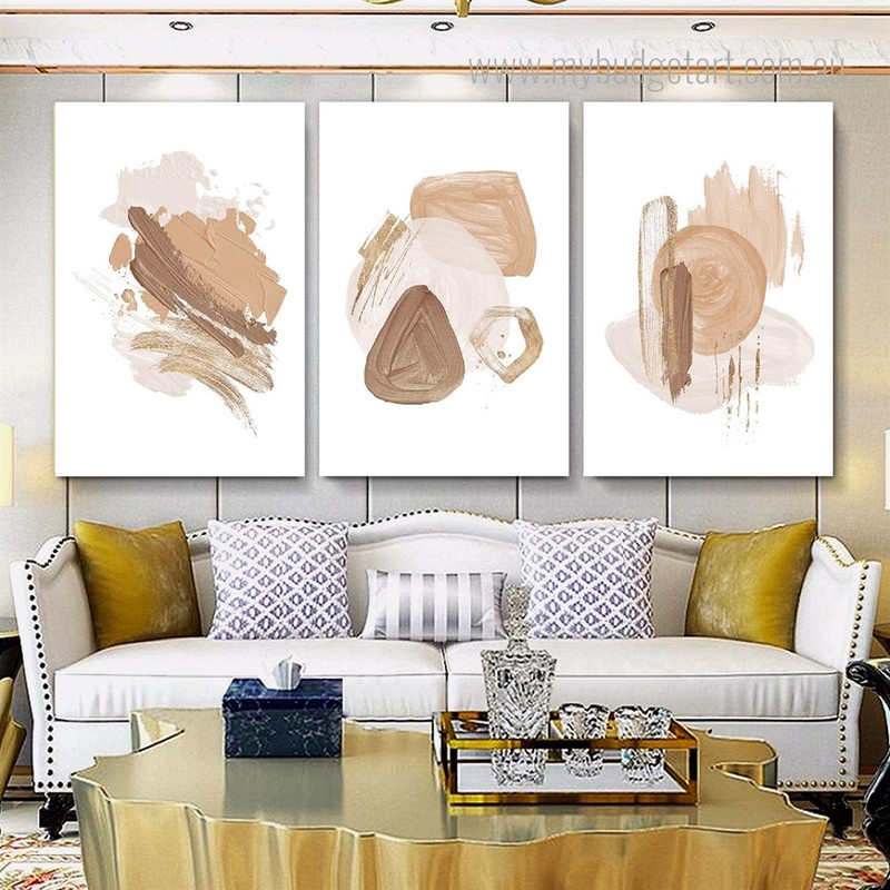 Specks Abstract Modern Stretched Framed Artwork Image 3 Piece Multi Piece Wall Art Set Prints For Room Ornament