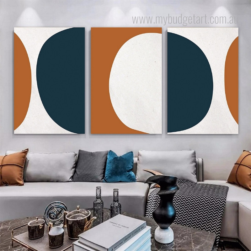 Moiety Orbs Geometric Photograph Abstract Scandinavian 3 Piece Set Canvas Print paint for Room Wall Artwork Decor