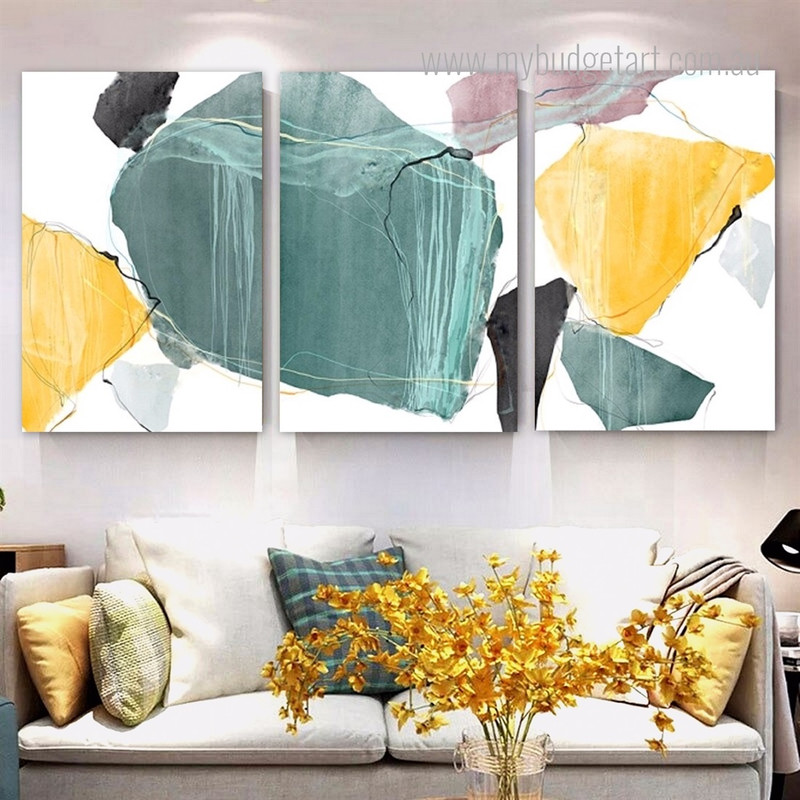 Taint Marble Minimalist Abstract Photograph Modern 3 Piece Set Canvas Print for Room Wall Art Assortment