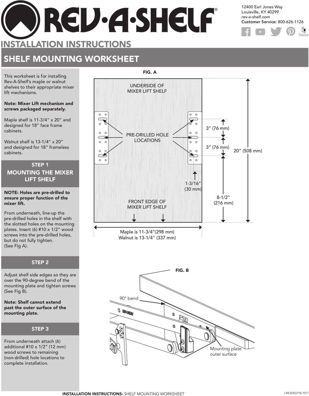 Heavy Duty Mixer Lift (Soft Close), RAS-ML-HDSC (Rev A Shelf)