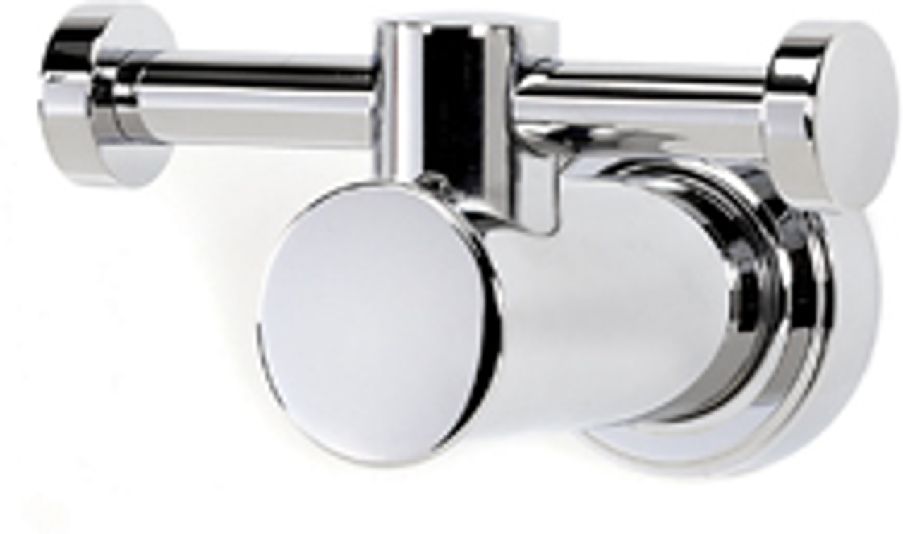 Alno Robe Hooks Collection Double Robe Hook, Polished Nickel