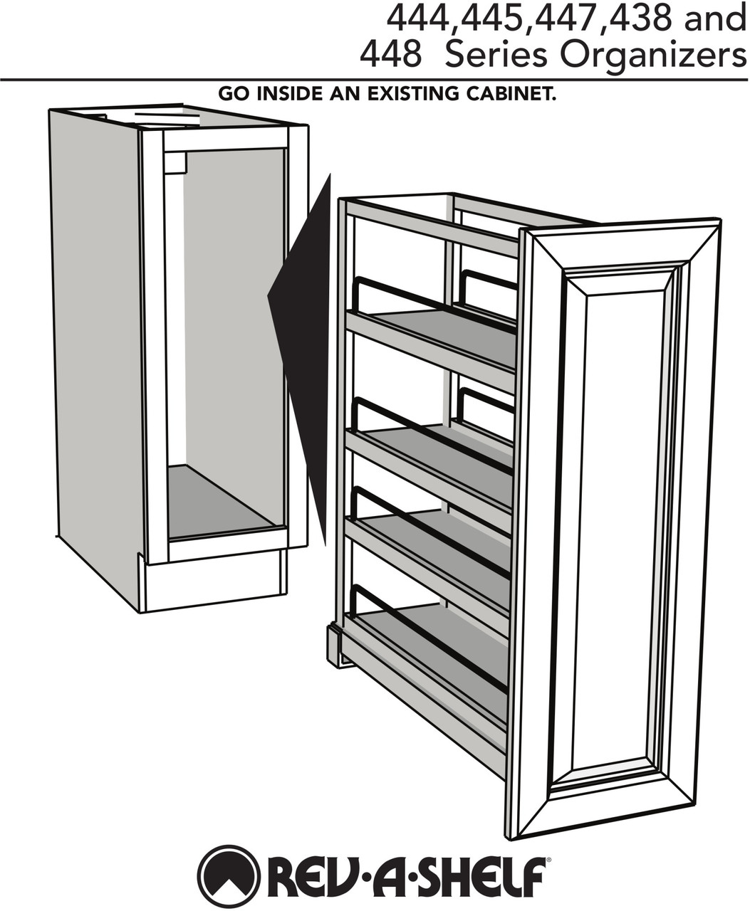 Rev-A-Shelf 448KB Series Pull-Out Knife and Utensil Base Cabinet