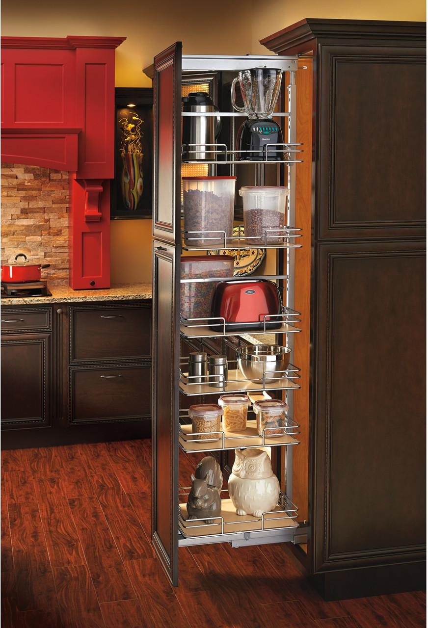 14 Inch Deep Closet or Kitchen Cabinet Heavy-Gauge Wire Baskets w/  Full-Extension Slides by Rev-A-Shelf