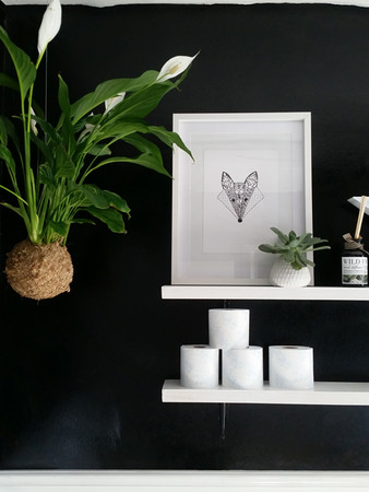 ​Dramatic black and white family bathroom make-over