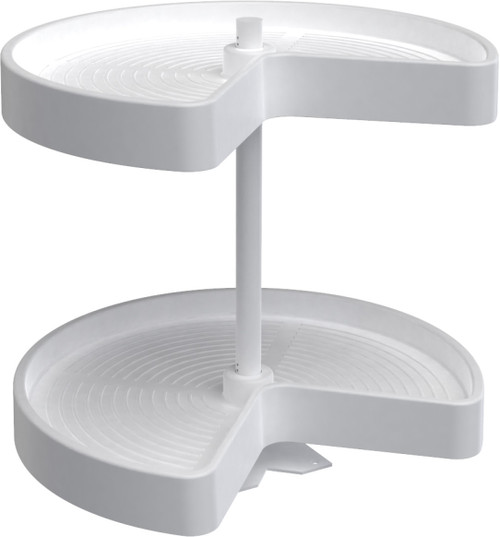 Rev-A-Shelf 18 in Polymer Kidney Lazy Susans 2-Shelf LD-2472-BM-1