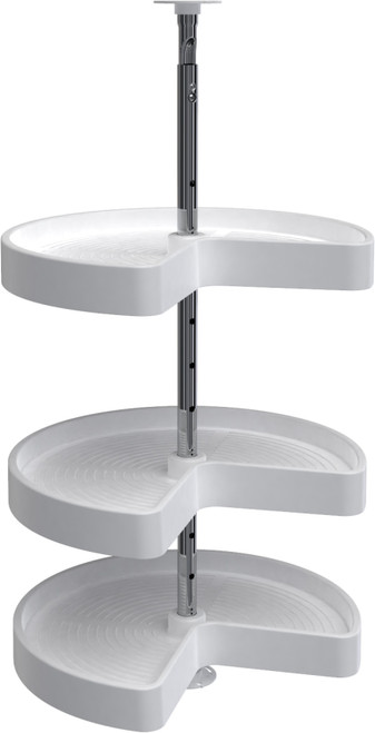 Rev-A-Shelf 18 in Polymer Kidney Lazy Susans 3-Shelf LD-2473-1836-1