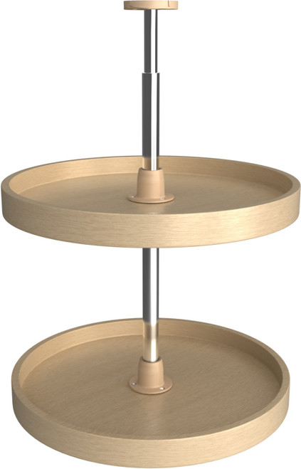 Rev-A-Shelf 18 in Banded Wood Full Circle Lazy Susans 2-Shelf LD-4BW-062-1