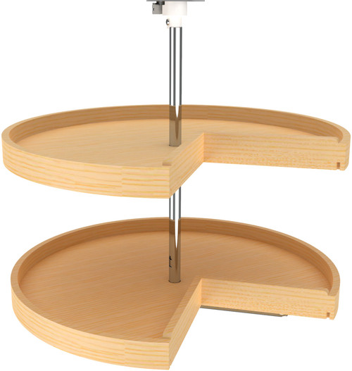 Rev-A-Shelf 28 in Banded Wood Pie-Cut Lazy Susans 2-Shelf LD-4BW-942-28-1