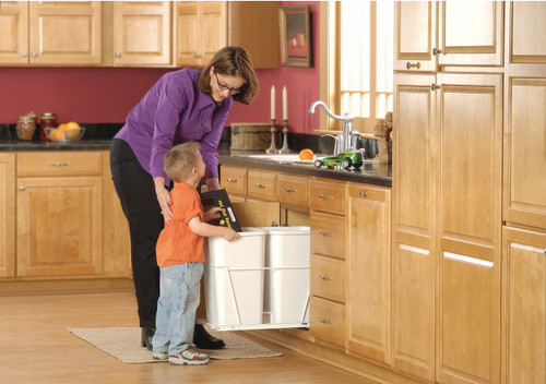 Rev-A-Shelf Double 27 Qrt Pull-Out Waste Containers RV-15PB-2S