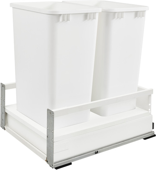 Rev-A-Shelf Double 50 Qrt Tandem Pull-Out Waste Container TWCSC-2150DM-2