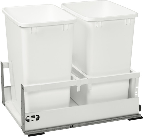 Rev-A-Shelf Double 35 Qrt Tandem Pull-Out Waste Container TWCSC-18DM-2