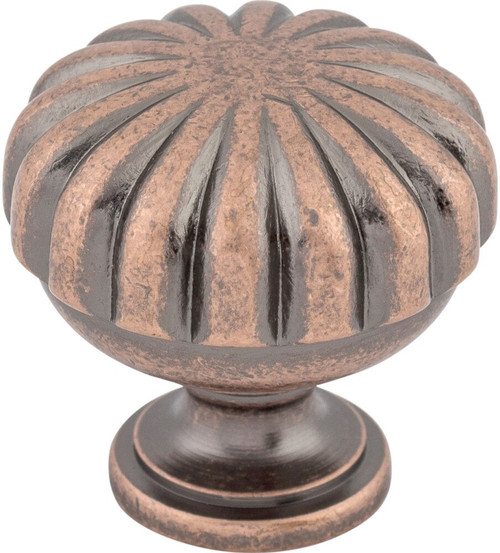 Somerset II Melon Knob 1 1/4 Inch Antique Copper
