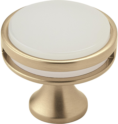 Oberon 1-3/8'' diam Golden Champagne/Frosted Cabinet Knob BP36608