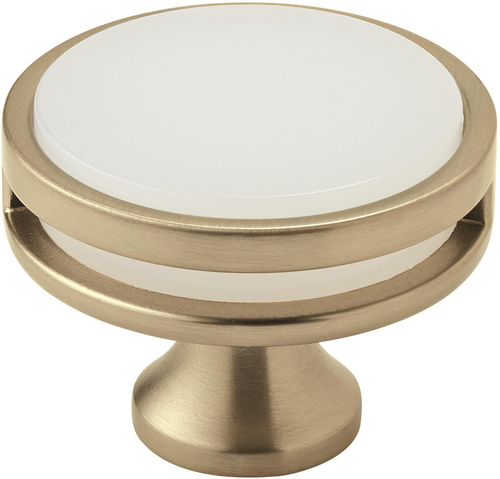 Oberon 1-3/4'' diam Golden Champagne/Frosted Cabinet Knob BP36609