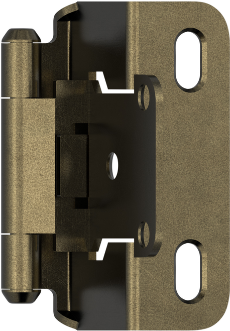 Functional Hardware 1/2'' Overlay Self Closing Partial Wrap Cabinet Hinge - 1 Pair BPR7550