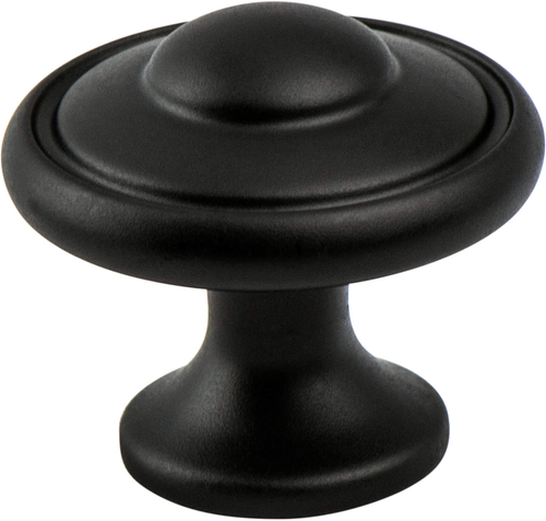 Euro Traditions Matte Black Knob 2927-155-P