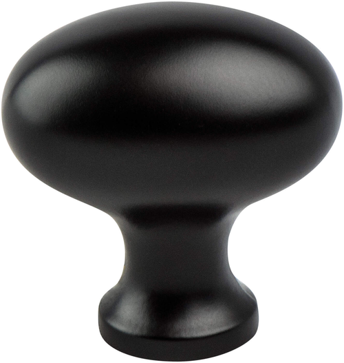 Valencia Matte Black Oval Knob 7023-155-C