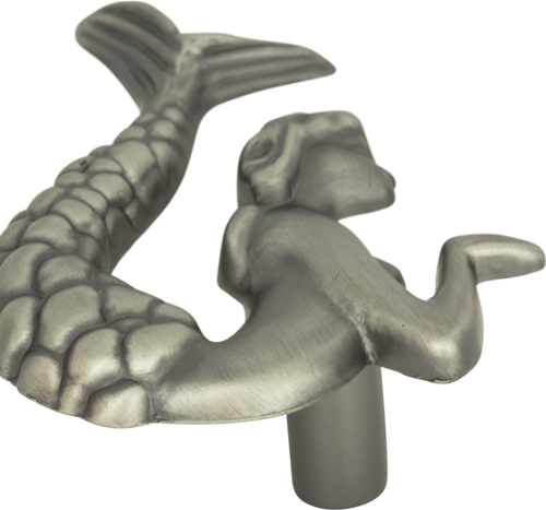 Nautical/Ocean Mermaid Knob Left 2 1/2'' Pewter 190L-P